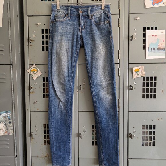 Ralph Lauren Denim & Supply Low-rise Blue Distressed Skinny Jeans - Picture 2 of 10